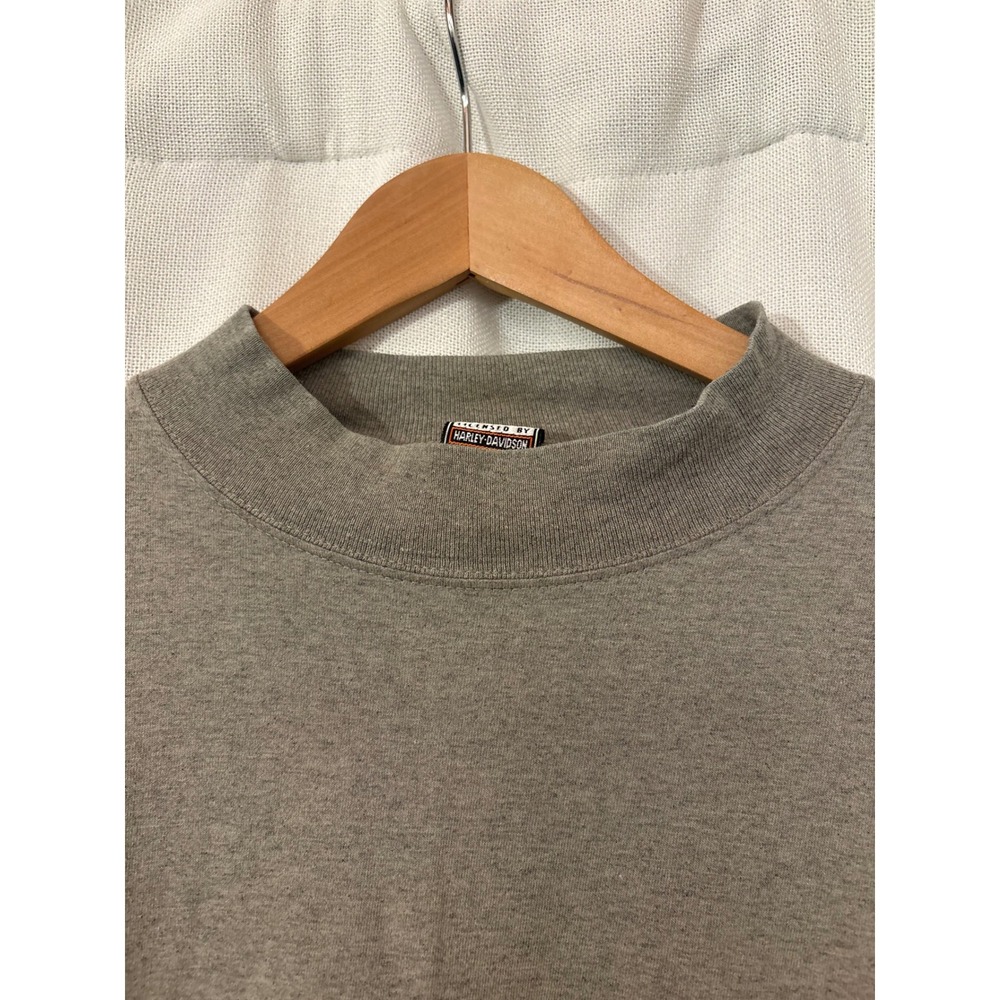 Vintage 1996 Harley Davidson King of the Road Long Sleeve Shirt Gray XL Neck - Picture 6 of 6